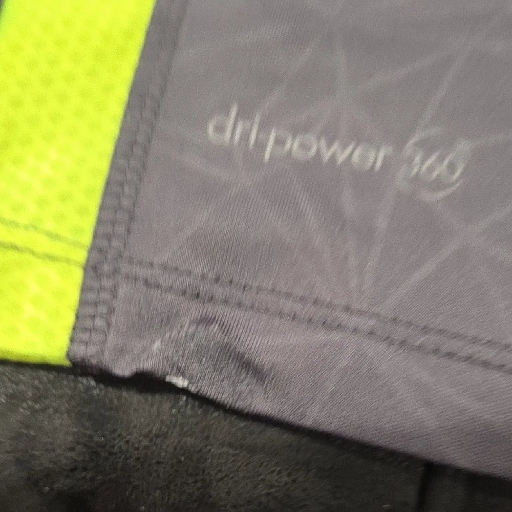 Russell Athletic Gray and Neon Green Performance Tee - Picture 6 of 6